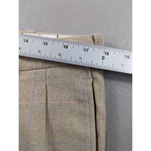GANT Brown Mens Trouser‎ Size 36x34  Straight Silk Blend Blue Pink Window Pane - Picture 8 of 11